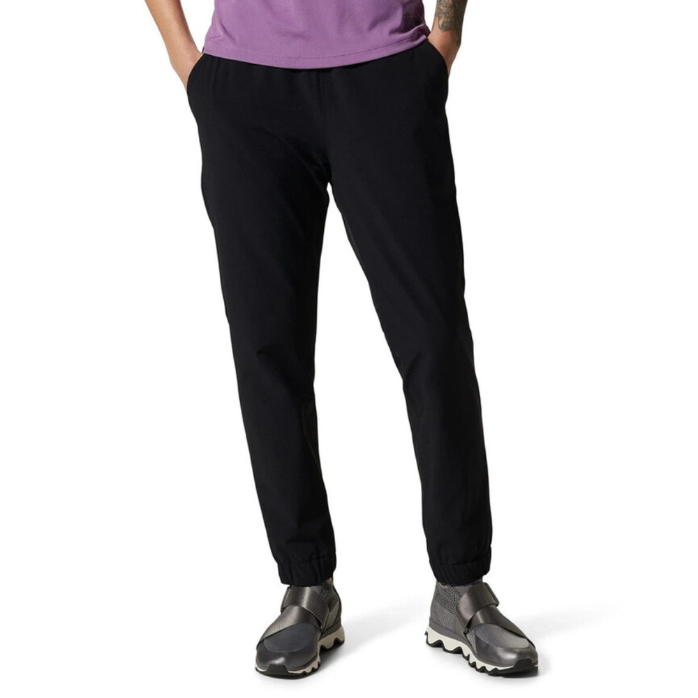 Mountain Hardwear Yumalina Fleece Lined Pants Black Outdoor Hiking Belt-6 Reg